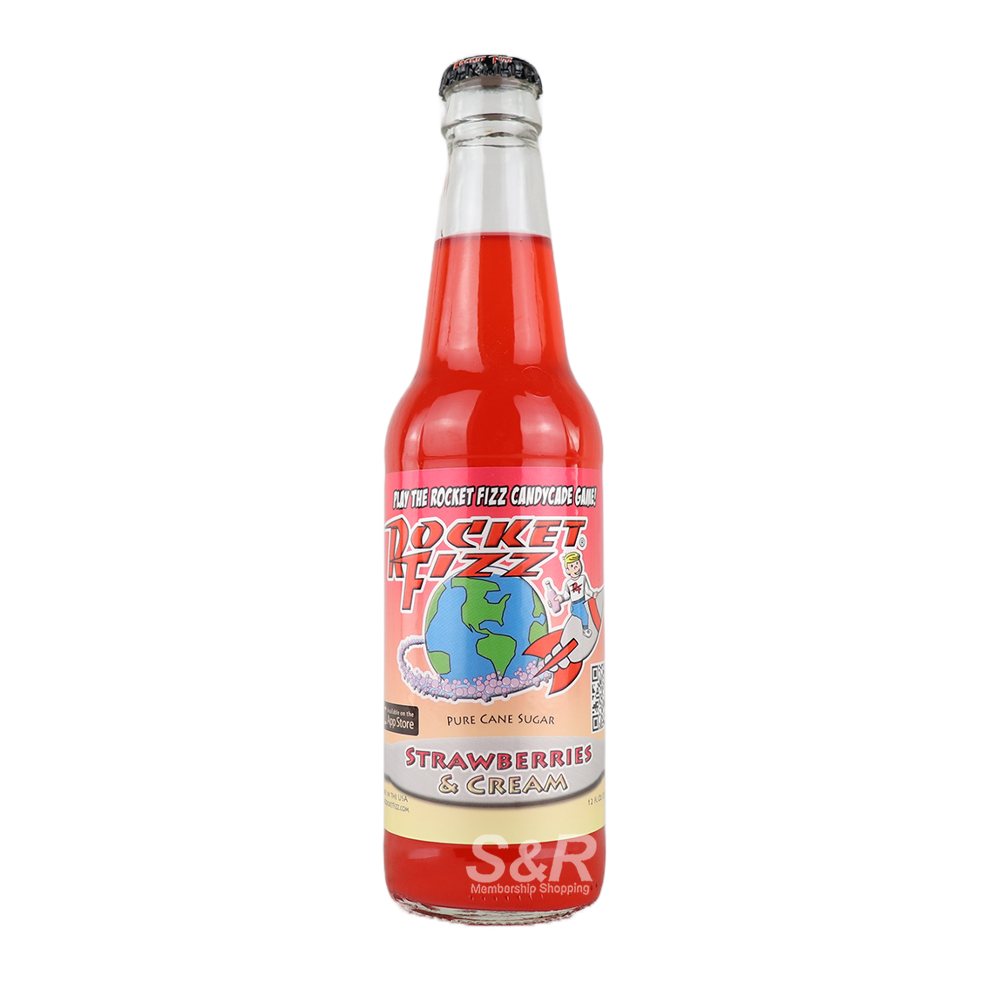 Melba Fixins Rocket Fizz Strawberry and Cream Soda 355ml